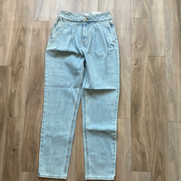 So Super high rise straight woven denim jean pant quilted design waistband 3 26 - Picture 8 of 17